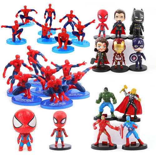 蜘蛛侠蛋糕装饰复仇者联盟摆件