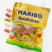 德国Haribo哈瑞宝果汁软糖酸砂彩虹可乐像素积木爆浆金熊酸薯条糖