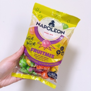 现货荷兰酸柠檬糖Napoleon拿破仑酸粉夹心糖水果糖柠檬混合水果糖