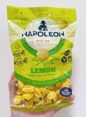 荷兰进口Napoleon柠檬酸糖夹心酸粉糖水果糖办公室酸味硬喜糖零食