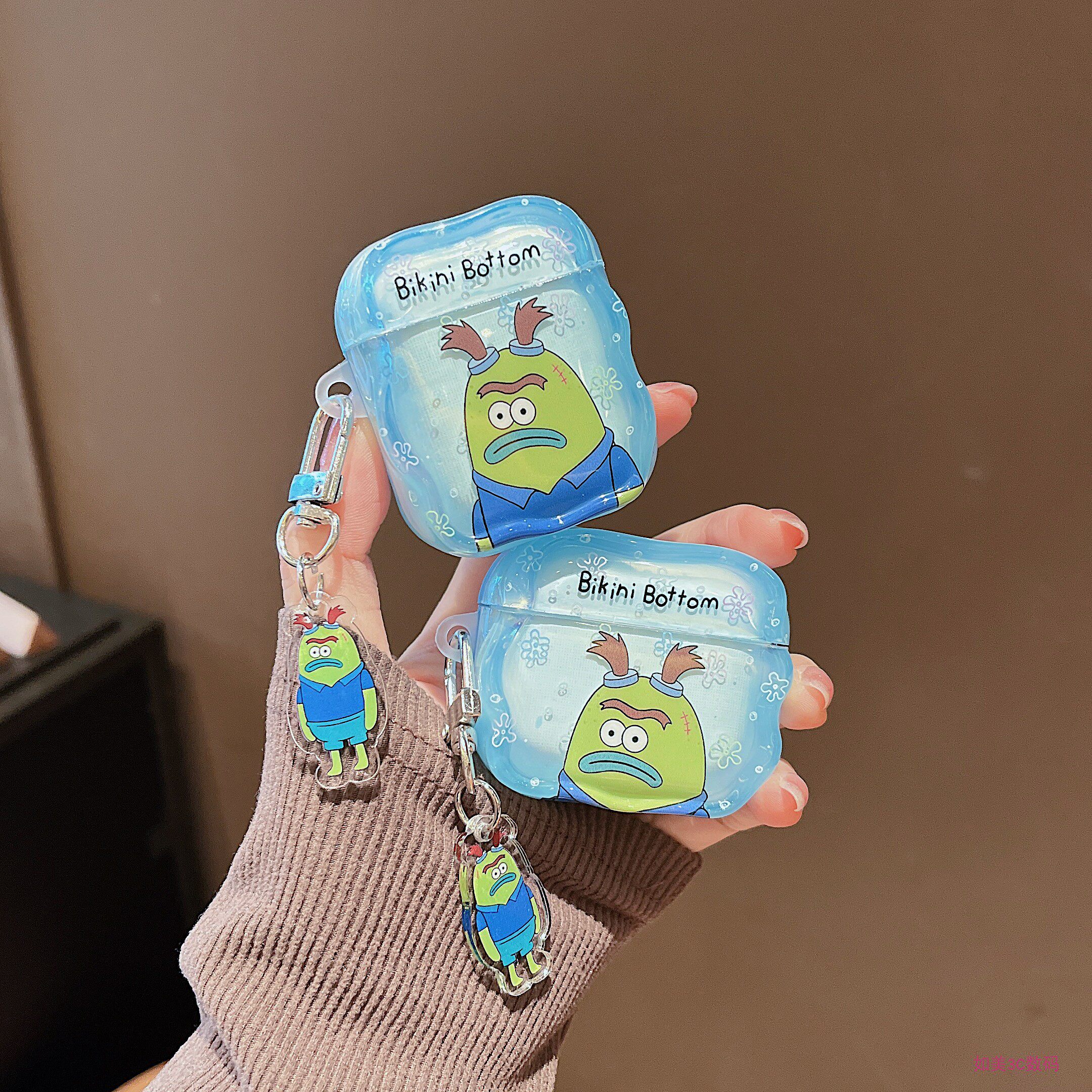 趣味搞怪卡通小丑鱼挂饰适用airpods4保护套airpods pro3代苹果耳机套无线蓝牙保护壳airpod Pro二代全包软壳
