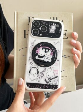 卡通音乐兔子苹果手机壳