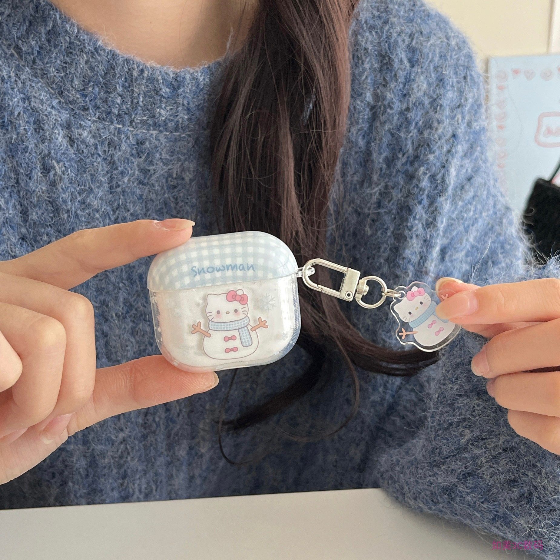 可爱卡通凯蒂猫苹果耳机套