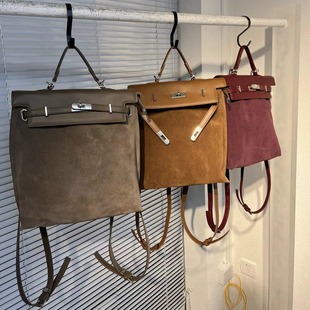 sweetbag定制女包真皮通勤凯莉双肩包皮质背包旅行高级感2023新款