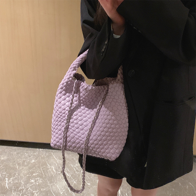 bopkiki编织包斜挎菜篮子包包女