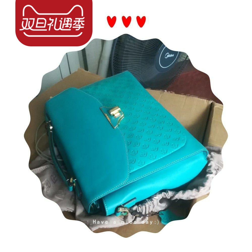 女式包袋头层牛皮经典压纹包包绿色新款2020单肩斜挎包手提包热卖