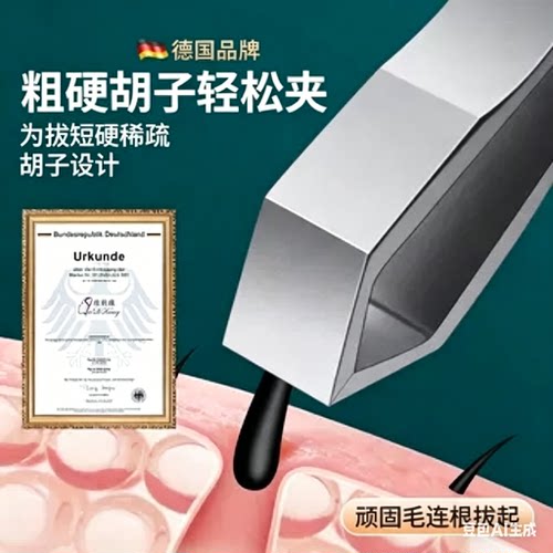 德国品牌不锈钢特硬精密眉夹