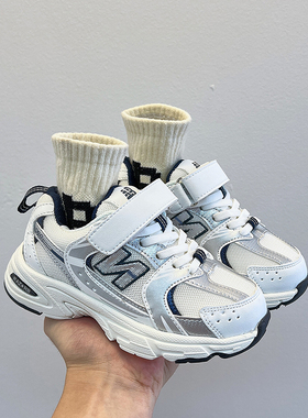 女童鞋子2026春秋新款童鞋男童nb老爹鞋宝宝中大童网鞋儿童运动鞋