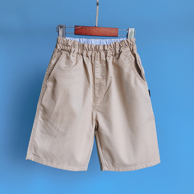 儿童短裤纯棉校裤假后袋学生裤子
