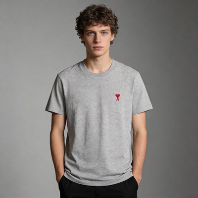 AmiParis短袖男女同款圆领