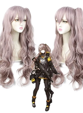 跨境前线角色假发 ump45cos假发 混色茶棕色cosplay假发