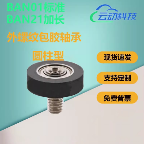 包胶轴承BAN21 BAN01-A-d3 d4 d5 d6 d8 d10 d15-D10 D12 D16 D20