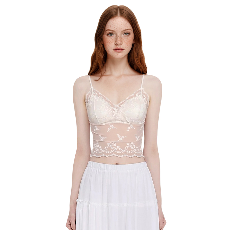 BM蕾丝打底叠穿吊带纯欲温柔风