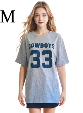 BM改造斜肩露肩t恤cowboy33短袖宽松美式复古个性上衣MOOGIE同款