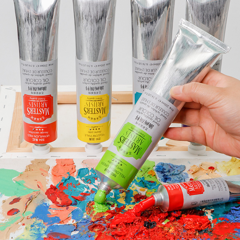 马利艺术家级油画颜料高级创作古典慢干半不透明罩染油彩60/200ML