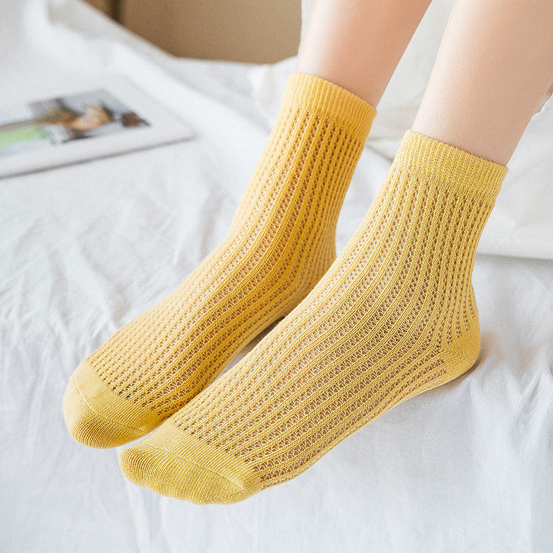 薄款网眼袜子女中筒夏季镂空透气纯棉网袜彩色网红洞洞袜子女短袜,女士内衣/男士内衣/家居服,短袜,淘宝优惠券,粉丝福利购,淘宝优惠卷
