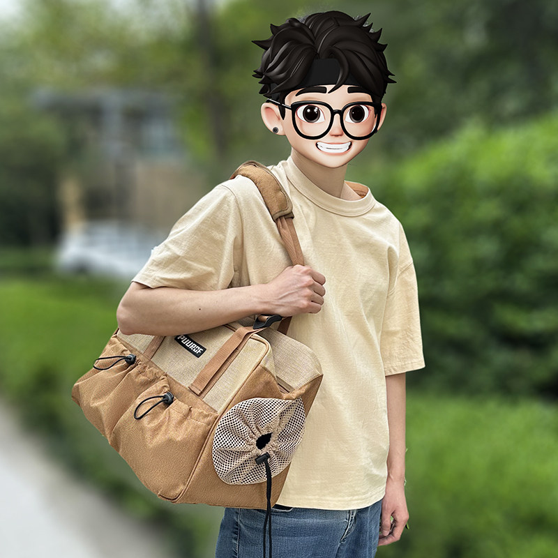 夏天透气大容量猫包户外遛猫包图片