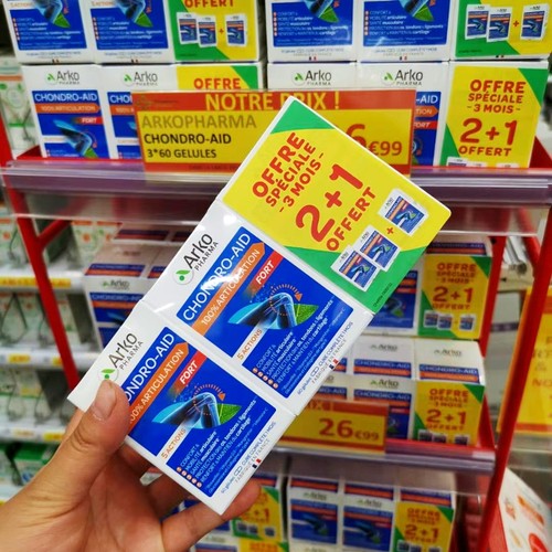 现货法国ArkopharmaCHONDRO-AID骨胶原葡萄糖关节痛60粒 28年