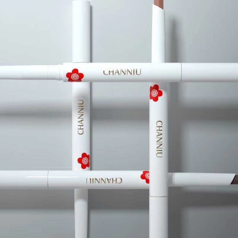 CHANNIU/婵妞小白杆小红花双头眉笔持久防水汗初学者不脱色不晕染
