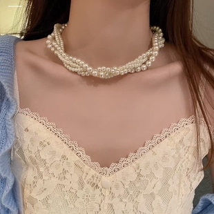 仙仙的~超美精致流苏水滴项链女毛衣链轻奢小众锁骨链网红颈链