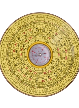 铜复古实心八卦轮盘指尖陀螺罗盘太极盘手把件摆件