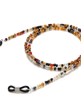 时尚波西米亚风彩色米珠串珠眼镜绳眼镜链子口罩挂绳