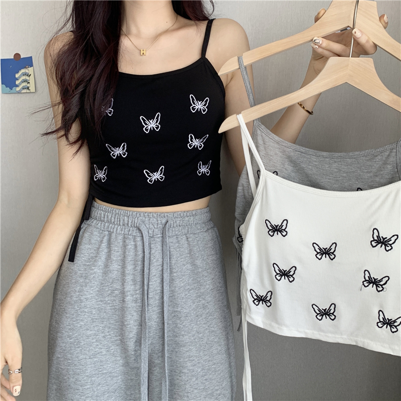 Real price butterfly sling for sweet and spicy summer design with drawstring and sleeveless vest
