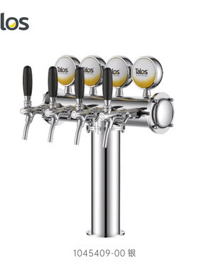 Talos塔罗斯啤酒设备酒吧餐厅不锈钢酒塔小T型4孔带灯酒柱1045409