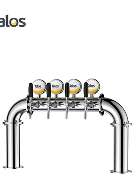 Talos塔罗斯桶装精酿啤酒分发设备酒吧不锈钢啤酒柱酒塔小门形4孔