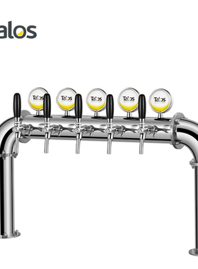 Talos塔罗斯桶装精酿啤酒分发设备酒吧不锈钢啤酒柱酒塔大门形5孔