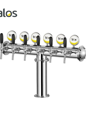 Talos塔罗斯桶啤分发设备酒吧餐厅高端啤酒柱大T型6孔酒塔1045605