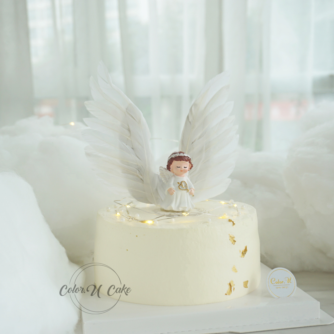 儿童生日蛋糕低糖简约唯美天使宝宝女孩男孩周岁百天满月杭州上海