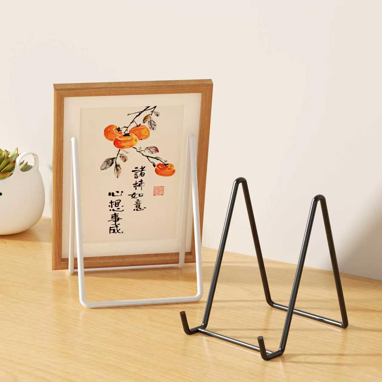 相框支架桌面照片摆台画框背板支撑架多功能收纳展示架摆件置物架图片