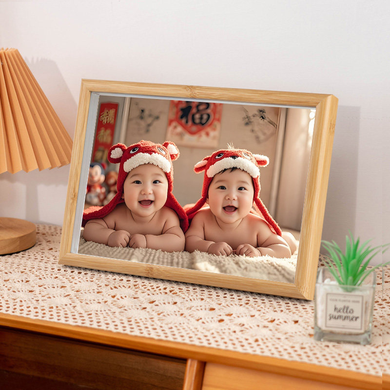 可爱宝宝海报照片娃娃画报相框摆台孕妇胎教贴画婚房床头摆台挂画