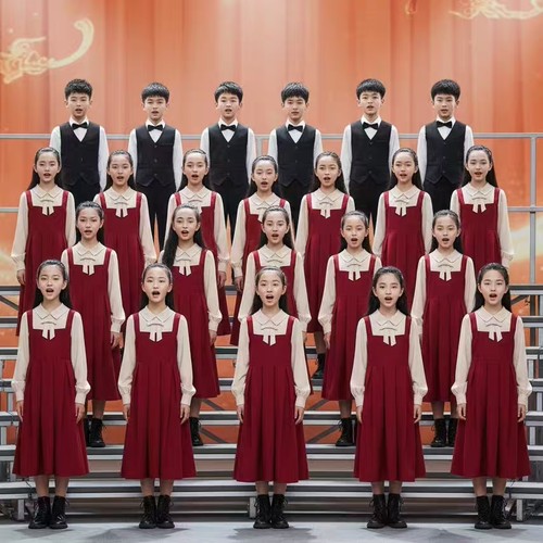 中小学生大合唱演出服男女儿童合唱团表演诗歌朗诵礼服舞蹈班服装