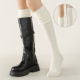 配靴子过膝袜女士春秋款 纯棉长筒百搭性感显瘦堆堆秋冬季 潮小腿袜