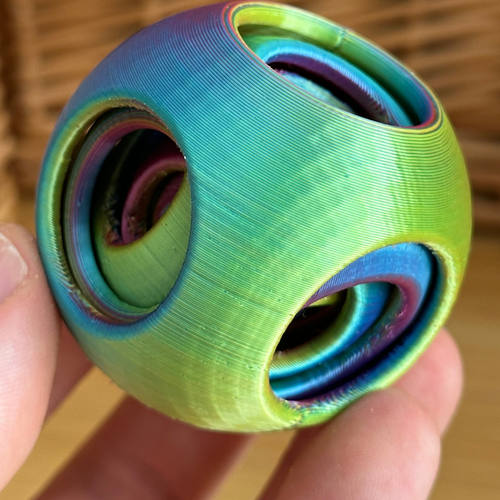 3D打印五层鬼工球玩具