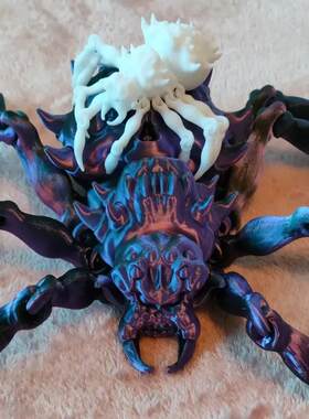 3D打印蜘蛛地狱骨架狼蛛关节可动