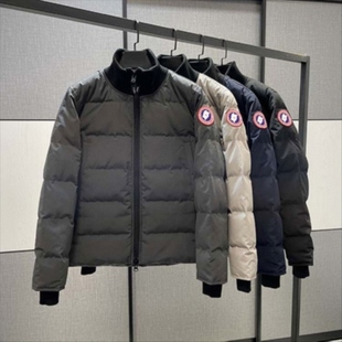 Woolford 羽绒服男士立领短款夹克纯色外套 3807M