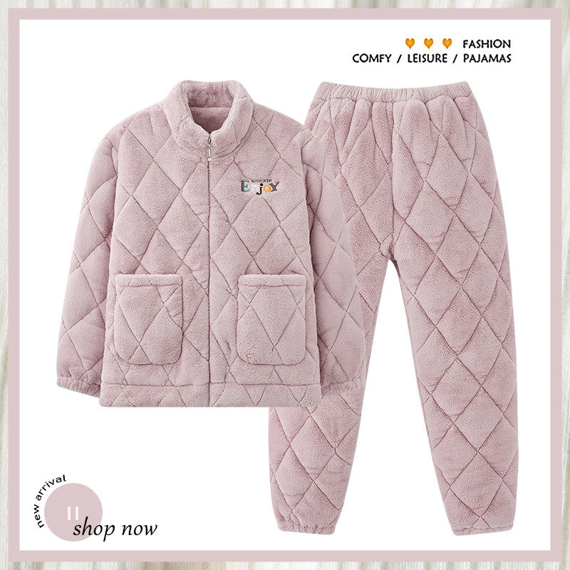 浪莎2025年新款睡衣女冬季珊瑚绒夹棉三层加厚加绒保暖拉链家居服,女士内衣/男士内衣/家居服,睡衣/家居服套装,淘宝优惠券,粉丝福利购,淘宝优惠卷