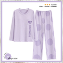 女士全棉宽松家居服套装 休闲可外穿冬季 纯棉长袖 浪莎睡衣女春秋款