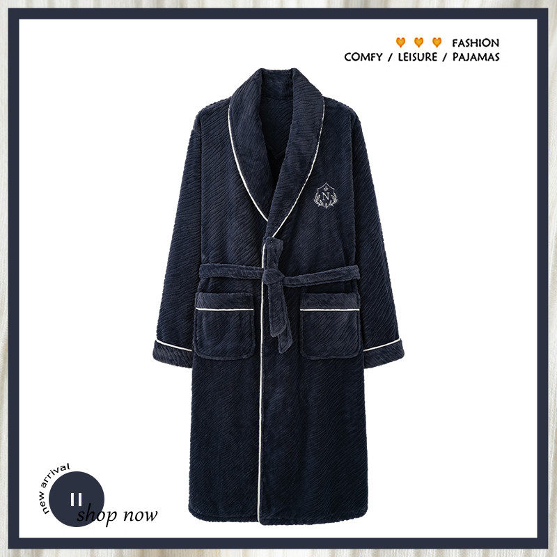 浪莎睡袍男士冬季晨袍珊瑚绒加厚加绒睡衣保暖2025新款法兰绒浴袍,女士内衣/男士内衣/家居服,睡袍/浴袍,淘宝优惠券,粉丝福利购,淘宝优惠卷