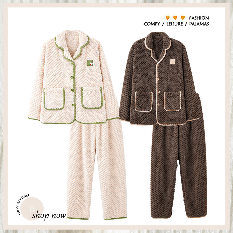 浪莎2025新款情侣睡衣秋冬季男女士加厚加绒保暖大码珊瑚绒家居服,女士内衣/男士内衣/家居服,睡衣/家居服套装,淘宝优惠券,粉丝福利购,淘宝优惠卷