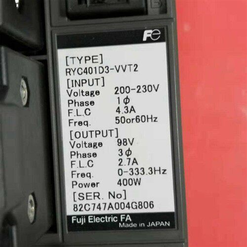 RYC401D3-VVT2 富士伺服驱动器成色漂亮保修3个月 议价