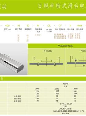 扬州直线线性模组电动滑台一般丝杆宽136MM行程250CM-fsks136-250