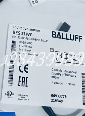 BALLUFF巴鲁夫BES01WP传感器BES R03KC-PSC30B-BP00,3-GS49 现货