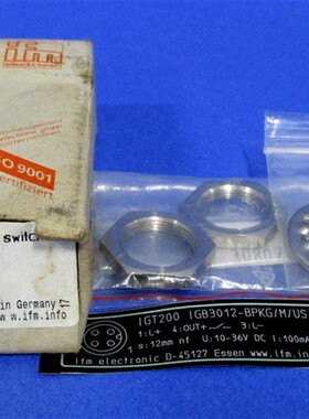 IFM易福门接近开关传感器IGT200 IGB3012-BPKG/M/V4A/US-104-DPS