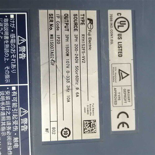 RYH152F5-VV2富士伺服驱动器成色漂亮保修三个月 议价