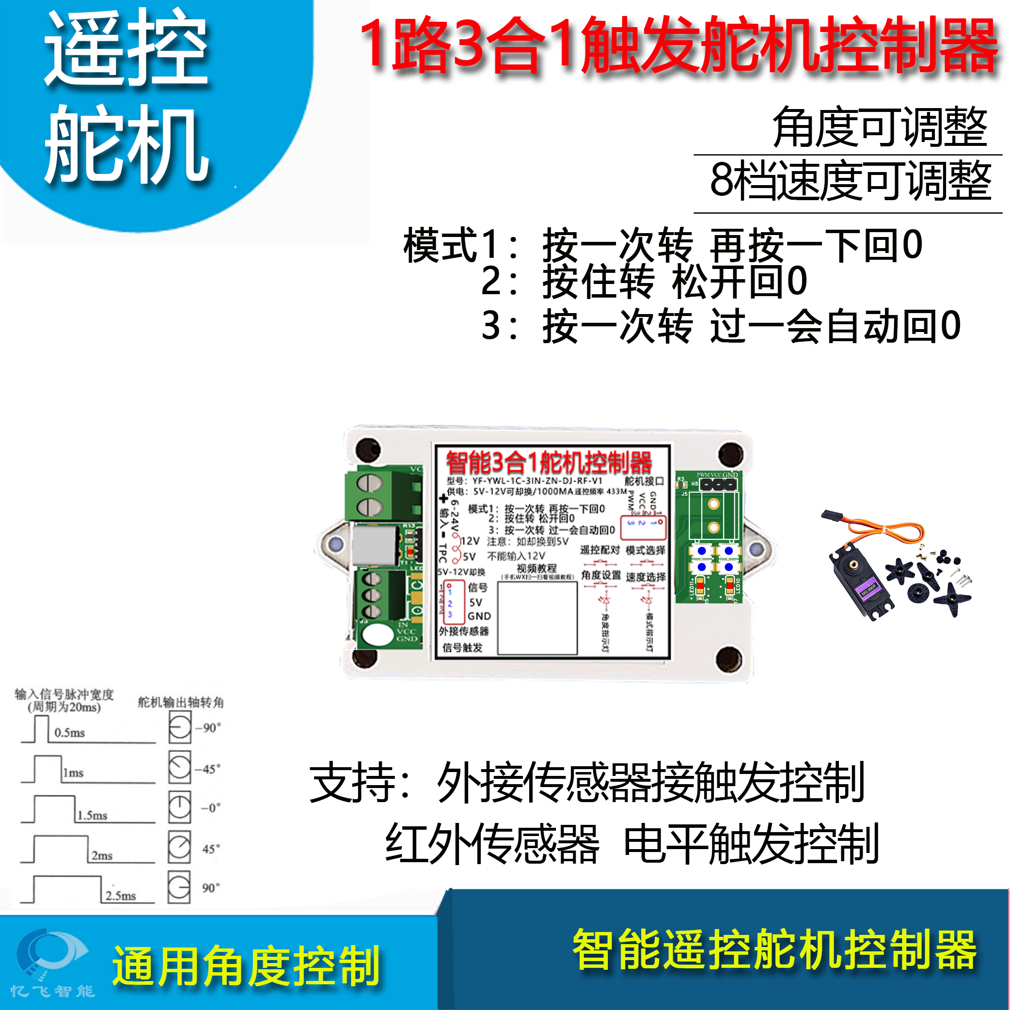 舵机控制触发控制角度调整