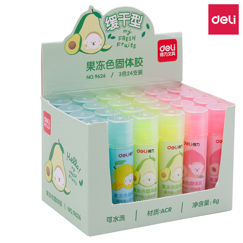 得力9626果冻固体胶棒学生儿童手工胶水可爱彩色糖果色透明黏胶,文具电教/文化用品/商务用品,胶棒,淘宝优惠券,粉丝福利购,淘宝优惠卷